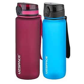 Uzspace 2'li Tritan 800 ml Fiftyfifty Gül Kurusu - Mavi Matara Seti