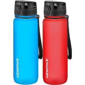 Uzspace 2'li Tritan 800 ml Fiftyfifty Gül Kurusu - Mavi Matara Seti