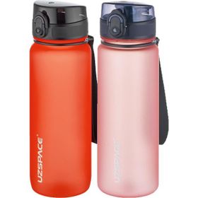 Uzspace 2'li Tritan 800 ml Fiftyfifty Kırımzı - Pembe Matara Seti