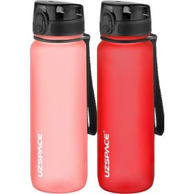 Uzspace 2'li Tritan 800 ml Fiftyfifty Kırımzı - Pembe Matara Seti