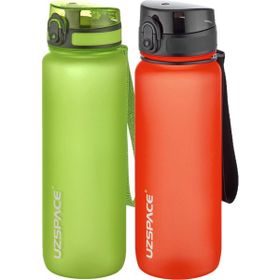 Uzspace 2'li Tritan 800 ml Fiftyfifty Kırmızı - Yeşil Matara Seti
