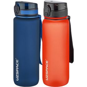 Uzspace 2'li Tritan 800 ml Fiftyfifty Lacivert - Kırmızı Matara Seti