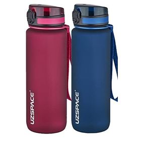 Uzspace 2'li Tritan 800 ml Fiftyfifty Lacivert - Kırmızı Matara Seti