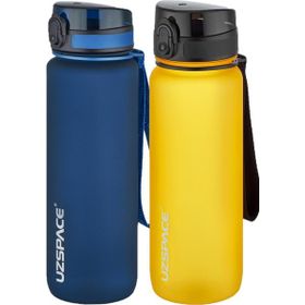 Uzspace 2'li Tritan 800 ml Fiftyfifty Lacivert - Turuncu Matara Seti