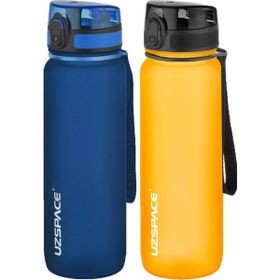 Uzspace 2'li Tritan 800 ml Fiftyfifty Lacivert - Turuncu Matara Seti