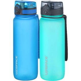 Uzspace 2'li Tritan 800 ml Fiftyfifty Mavi - Açık Mavi Matara Seti
