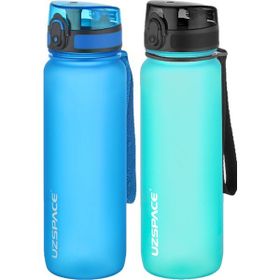 Uzspace 2'li Tritan 800 ml Fiftyfifty Mavi - Açık Mavi Matara Seti