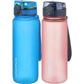 Uzspace 2'li Tritan 800 ml Fiftyfifty Mavi - Ebruli Matara Seti