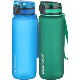 Uzspace 2'li Tritan 800 ml Fiftyfifty Mavi - Haki Matara Seti