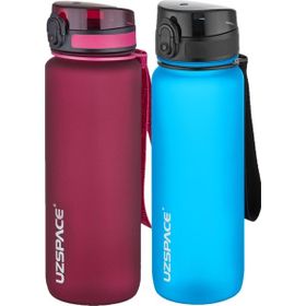 Uzspace 2'li Tritan 800 ml Fiftyfifty Mavi - Kırmızı Matara Seti