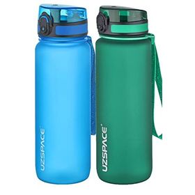Uzspace 2'li Tritan 800 ml Fiftyfifty Mavi - Yeşil Matara Seti