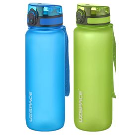Uzspace 2'li Tritan 800 ml Fiftyfifty Mavi - Yeşil Matara Seti