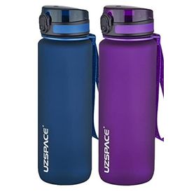 Uzspace 2'li Tritan 800 ml Fiftyfifty Mor - Lacivert Matara Seti