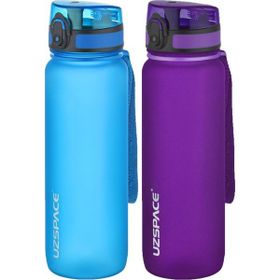 Uzspace 2'li Tritan 800 ml Fiftyfifty Mor - Mavi Matara Seti