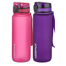 Uzspace 2'li Tritan 800 ml Fiftyfifty Mor - Pembe Matara Seti