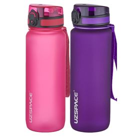 Uzspace 2'li Tritan 800 ml Fiftyfifty Mor - Pembe Matara Seti
