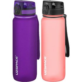 Uzspace 2'li Tritan 800 ml Fiftyfifty Mor - Pembe Matara Seti