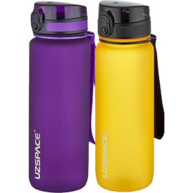 Uzspace 2'li Tritan 800 ml Fiftyfifty Mor - Turuncu Matara Seti