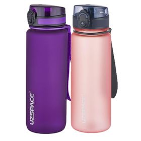 Uzspace 2'li Tritan 800 ml Fiftyfifty Mor - Turuncu Matara Seti