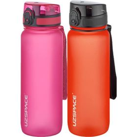 Uzspace 2'li Tritan 800 ml Fiftyfifty Pembe - Bordo Matara Seti