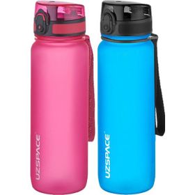 Uzspace 2'li Tritan 800 ml Fiftyfifty Pembe - Turkuaz Matara Seti