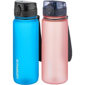 Uzspace 2'li Tritan 800 ml Fiftyfifty Pembe - Turkuaz Matara Seti