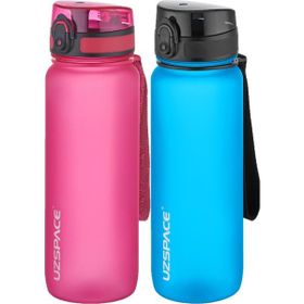 Uzspace 2'li Tritan 800 ml Fiftyfifty Pembe - Turkuaz Matara Seti