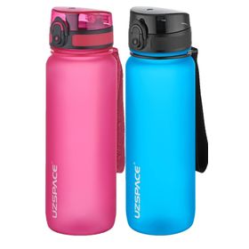 Uzspace 2'li Tritan 800 ml Fiftyfifty Pembe - Turkuaz Matara Seti