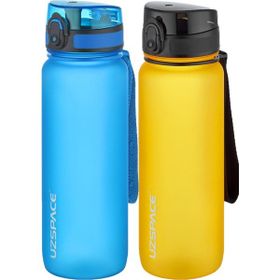 Uzspace 2'li Tritan 800 ml Fiftyfifty Turuncu - Mavi Matara Seti