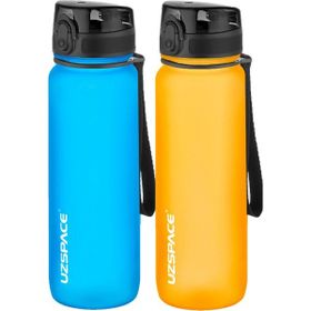 Uzspace 2'li Tritan 800 ml Fiftyfifty Turuncu - Mavi Matara Seti