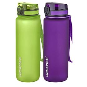 Uzspace 2'li Tritan 800 ml Fiftyfifty Yeşil - Mor Matara Seti