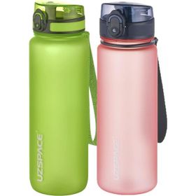 Uzspace 2'li Tritan 800 ml Fiftyfifty Yeşil - Pudra Matara Seti