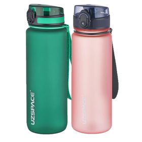 Uzspace 2'li Tritan 800 ml Fiftyfifty Yeşil - Pudra Matara Seti