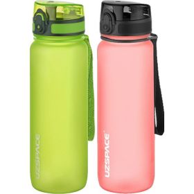 Uzspace 2'li Tritan 800 ml Fiftyfifty Yeşil - Pudra Matara Seti