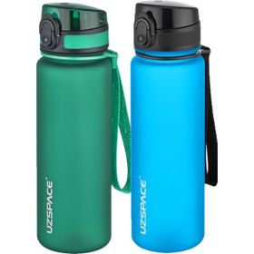 Uzspace 2x500 ml FiftyFifty Koyu Yeşil Mavi Tritan Matara Seti