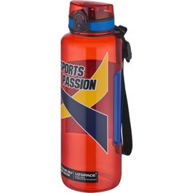 Uzspace 6043 Kırmızı Sports Passion Büyük Boy 1200 ml Kaydırmaz Tutma Özelliği Tritan Su Matarası