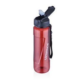 Uzspace Tritan Pipetli 1000 ml Kırmızı Matara