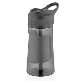 Uzspace Tritan Pipetli Playoff 460 ml Siyah Su Matarası