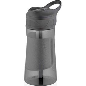Uzspace Tritan Pipetli Playoff 460 ml Siyah Su Matarası