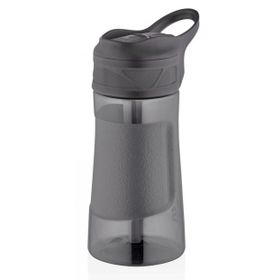 Uzspace Tritan Pipetli Playoff 460 ml Siyah Su Matarası
