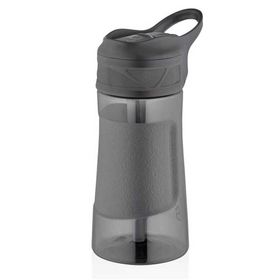 Uzspace Tritan Pipetli Playoff 460 ml Siyah Su Matarası
