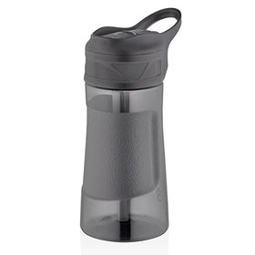 Uzspace Tritan Pipetli Playoff 460 ml Siyah Su Matarası