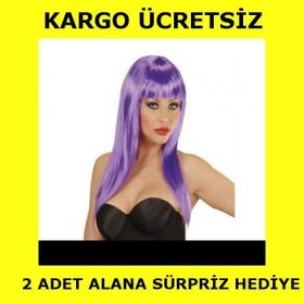 Uzun Mor Peruk Saç