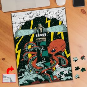 V9952 Fener Şimşek Bulut Ahtapot 240 Parça Puzzle Yapboz Tablo
