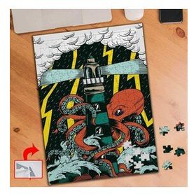 V9952 Fener Şimşek Bulut Ahtapot 240 Parça Puzzle Yapboz Tablo