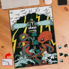 V9952 Fener Şimşek Bulut Ahtapot 240 Parça Puzzle Yapboz Tablo