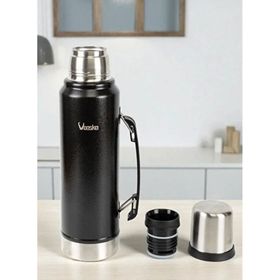 Vaeske 1300 ml Paslanmaz Çelik Siyah Termos