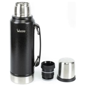 Vaeske 1300 ml Paslanmaz Çelik Siyah Termos