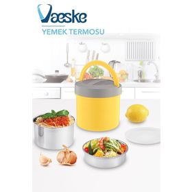 Vaeske Sarı 1.2 lt Paslanmaz Çelik Yemek Termosu