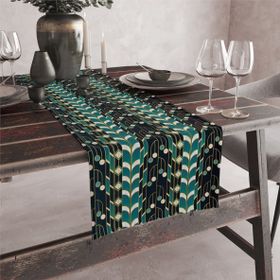 Vagonik 140x40 cm Art Deco Desenli Dijital Baskılı Runner
